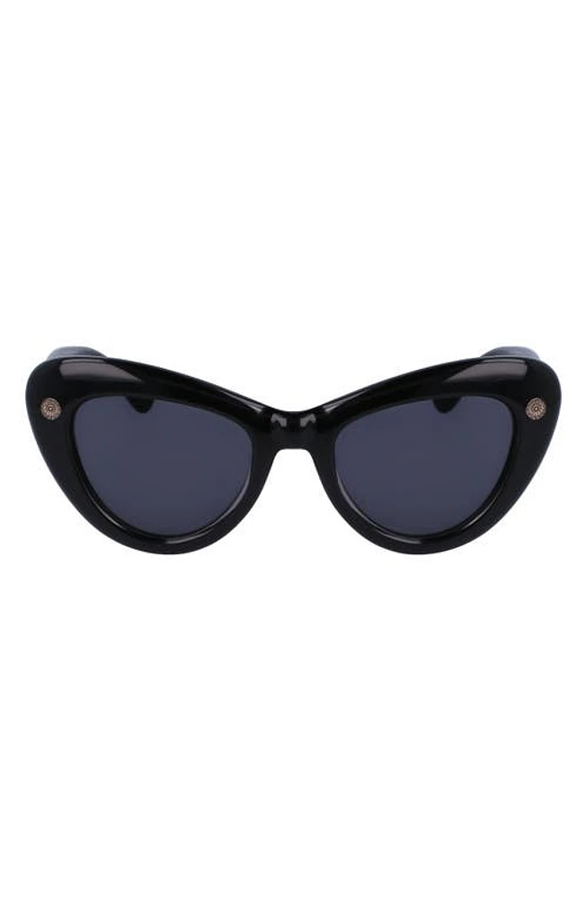 Lanvin Daisy 50mm Cat Eye Sunglasses in Dark Grey at Nordstrom