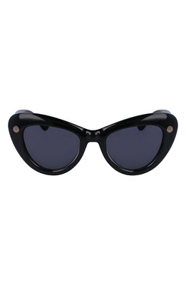 Lanvin Daisy 50mm Cat Eye Sunglasses in Dark Grey at Nordstrom