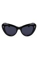 Lanvin Daisy 50mm Cat Eye Sunglasses in Dark Grey at Nordstrom