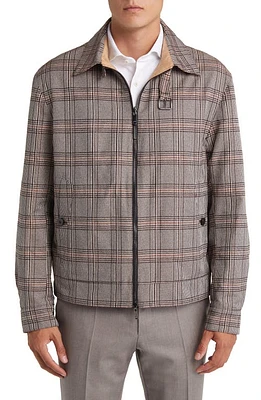 BOSS Camel Coverse Glen Plaid Jacket Medium Beige at Nordstrom,