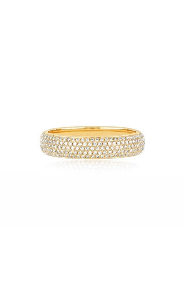 EF Collection Pavé Diamond Bubble Ring in 14K Yellow Gold at Nordstrom, Size 6