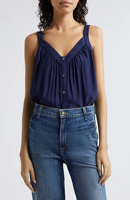 Ramy Brook Mary Button-Up Camisole Spring Navy at Nordstrom,