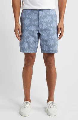 Tommy Bahama Nova Wave Print Stretch Cotton Blend Shorts Dockside Blue at Nordstrom,