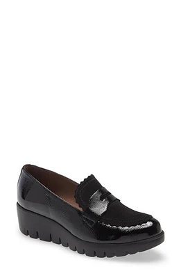 Wonders Lightweight Loafer Wedge Black at Nordstrom,