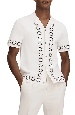 Reiss Decoy Camp Shirt White at Nordstrom,