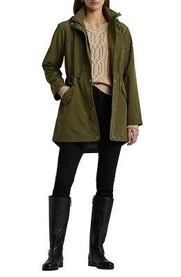 Lauren Ralph Hooded Drawstring Waist Jacket at Nordstrom,