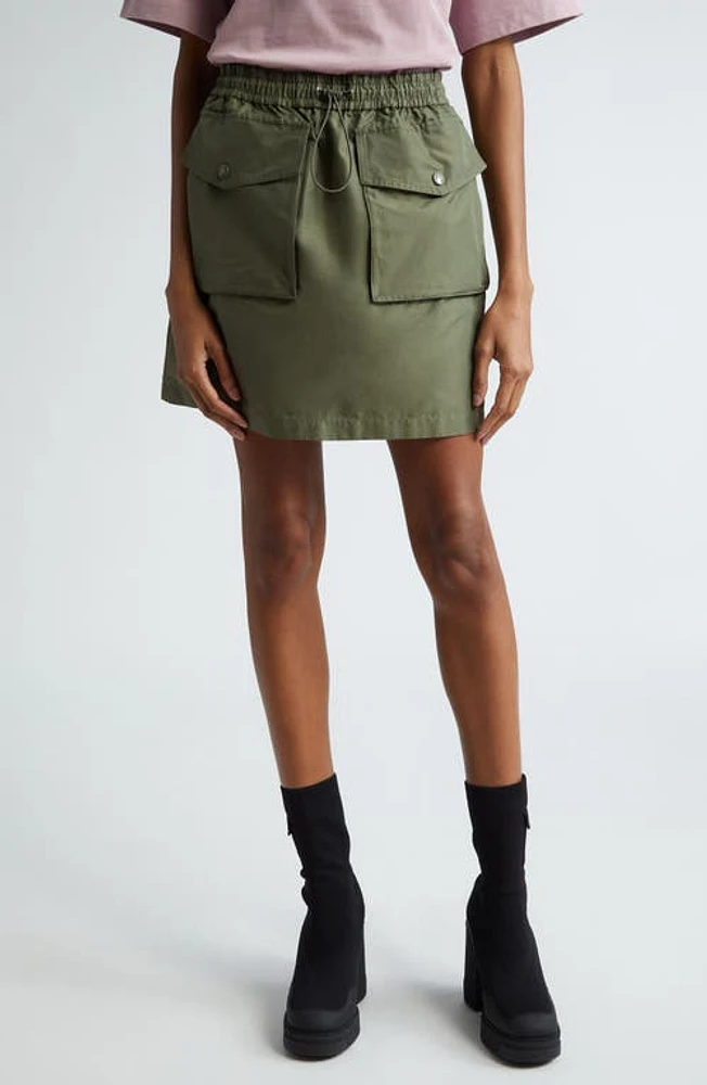 Moncler Drawcord Waist Cargo Miniskirt Russian Olive at Nordstrom, Us