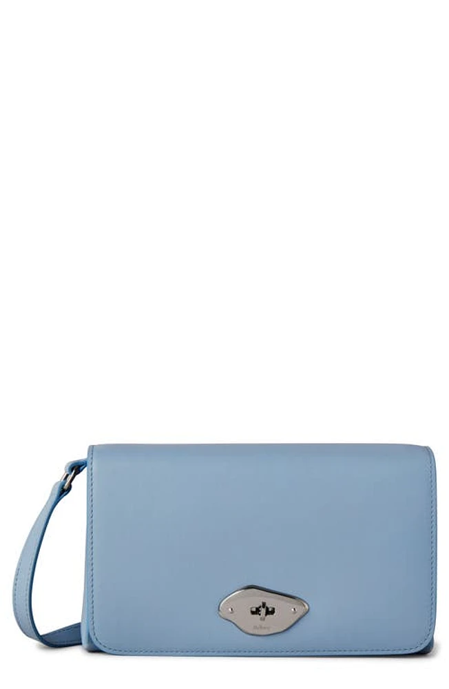 Mulberry Lana High Gloss Leather Wallet on a Strap in Poplin Blue at Nordstrom