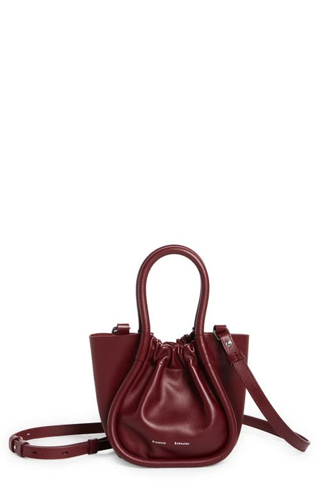 Proenza Schouler X-Small Ruched Leather Crossbody Tote in Garnet at Nordstrom