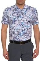 Robert Graham Abstract Rose Floral Performance Golf Polo White at Nordstrom,