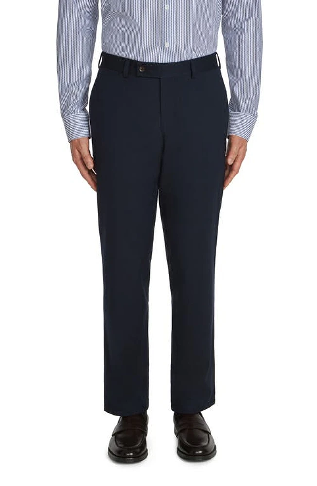 Jack Victor Palmer Stretch Cotton & Wool Pants Navy at Nordstrom,