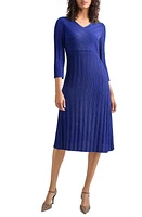 Misook Textural Stripe Midi Sweater Dress at Nordstrom,