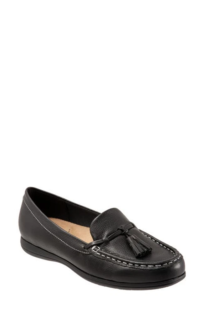 Trotters Dawson Tassel Loafer Black Leather at Nordstrom,