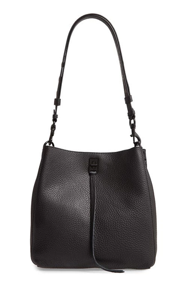 Rebecca Minkoff Darren Deerskin Leather Shoulder Bag in Black at Nordstrom