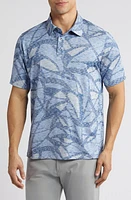 Johnston & Murphy XC4 Geo Print Performance Polo Blue at Nordstrom,