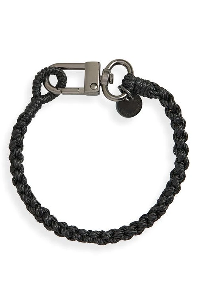 Caputo & Co. Men's Hand Braided Bracelet in Black at Nordstrom