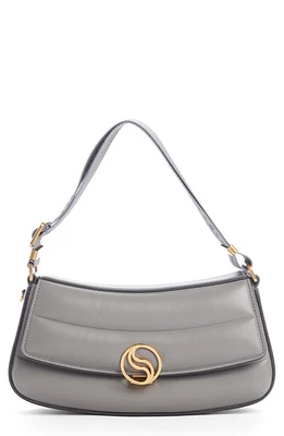 Stella McCartney Small Monogram Quilted Faux Leather Shoulder Bag in 1506 Smoke at Nordstrom