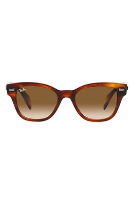 Ray-Ban 49mm Gradient Small Square Sunglasses in Striped Havana at Nordstrom