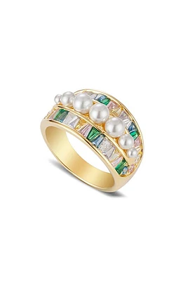 July Child UFO Ring in Pearls/Gold/Cubic Zirconia at Nordstrom