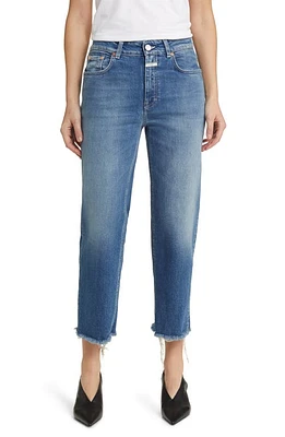 Closed Milo Fringe Hem Jeans Mid Blue at Nordstrom,