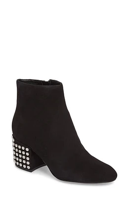 KENDALL + KYLIE Blythe Studded Heel Bootie in Black Suede at Nordstrom, Size 8.5