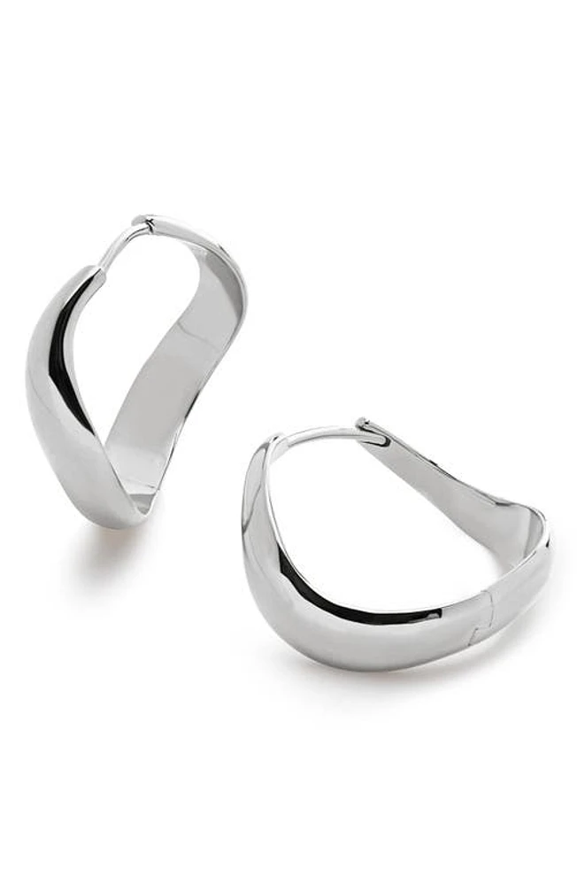 Monica Vinader Swirl Hoop Earrings in Sterling Silver at Nordstrom