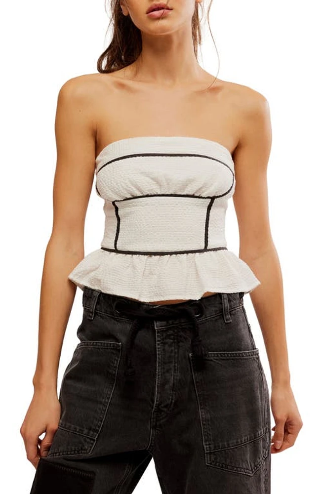 Free People Tara Strapless Tie Back Corset Top at Nordstrom,