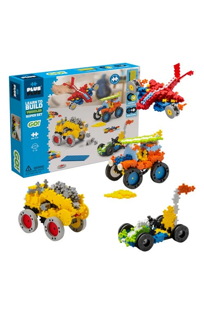 Plus-Plus USA Go! Learn to Build Vehicles Playset in Blue at Nordstrom