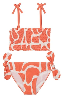 Mon Coeur Kids' Spotted Giraffe Two-Piece Bikini Paradise/Natural at Nordstrom,