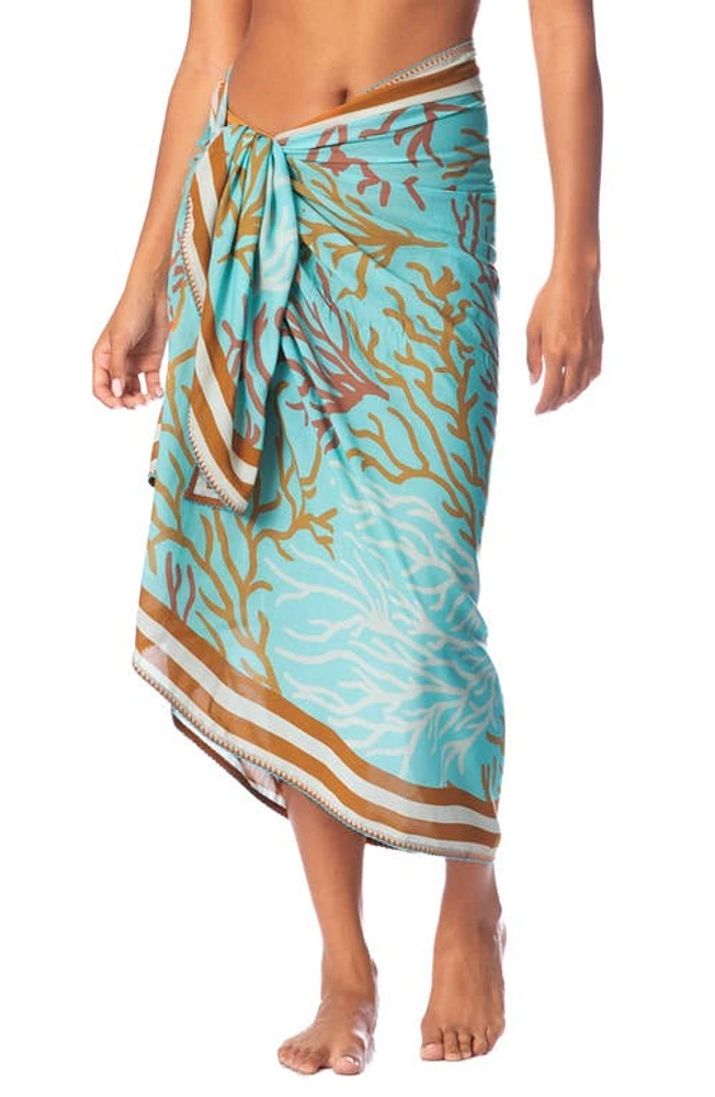 Maaji Coral Oasis Isla Cover-Up Pareo in Blue at Nordstrom