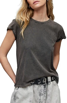 AllSaints Anna Crewneck T-Shirt Acid Washed Black at Nordstrom, Us