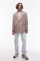 Topman Oversize Boxy Suit Jacket Stone at Nordstrom,