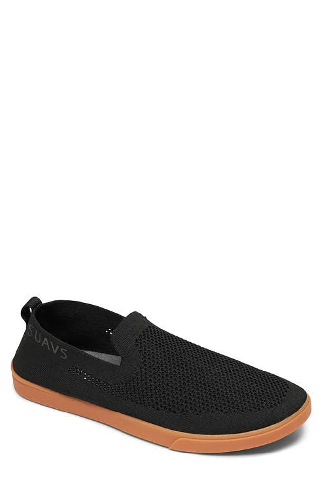 SUAVS The Barton Slip-On Sneaker Jet Black/Gum at Nordstrom,