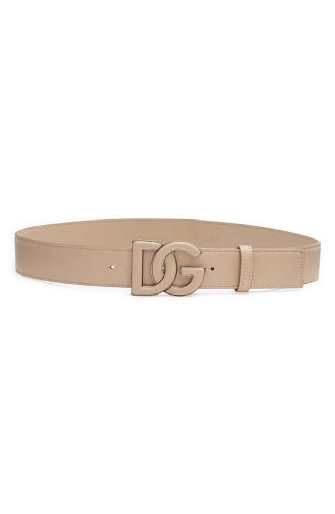 Dolce & Gabbana DG Logo Buckle Leather Belt at Nordstrom,