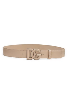 Dolce & Gabbana DG Logo Buckle Leather Belt at Nordstrom,