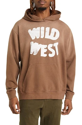 ONE OF THESE DAYS Wild West Ombré Cotton Graphic Hoodie in Mustang Brown at Nordstrom, Size Small