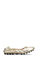 Tod's Bubble Bow Ballet Flat White Wool at Nordstrom,