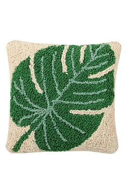 Lorena Canals Monstera Leaf Accent Pillow in Natural/Monstera Green at Nordstrom