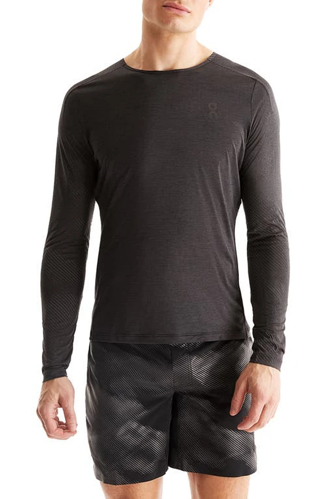 Long-T Lumos Long Sleeve Performance T-Shirt in Black/Iron at Nordstrom, Size Small