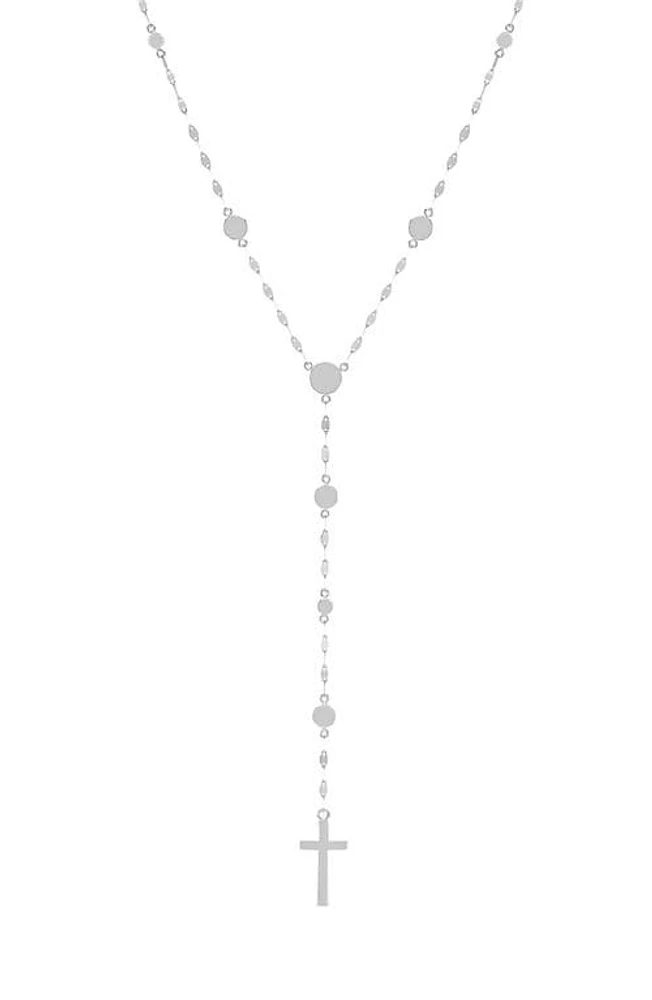 Lana Cross Disc Lariat Necklace in Gold at Nordstrom