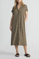 Lafayette 148 New York Sleeveless Shirtdress Concrete at Nordstrom,