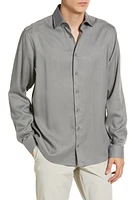 Jack Victor Chambray Button-Up Shirt in Grey at Nordstrom, Size Xx-Large