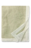 SFERRA Pitura Cotton & Linen Throw Blanket in Moss/Taupe at Nordstrom