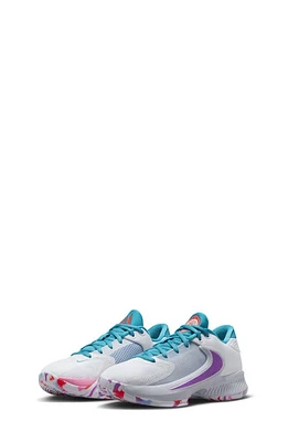 Nike Kids' Giannis Freak 4 Sneaker in White/Grey/Blue/Fuchsia at Nordstrom, Size 6.5 M