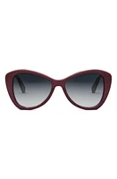 CELINE Butterfly 55mm Sunglasses in Shiny Bordeaux /Smoke at Nordstrom