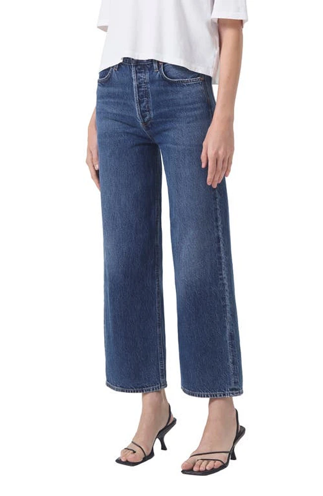 AGOLDE Ren High Waist Wide Leg Jeans in Control at Nordstrom, Size 28