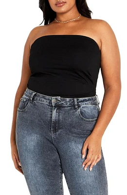 City Chic Halo Tube Top in Black at Nordstrom