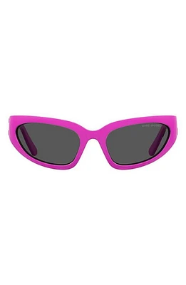 Marc Jacobs 61mm Gradient Cat Eye Sunglasses in Fuchsia Black/Grey at Nordstrom