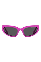 Marc Jacobs 61mm Gradient Cat Eye Sunglasses in Fuchsia Black/Grey at Nordstrom