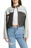 BLANKNYC Faux Leather Moto Racer Jacket Light Speed at Nordstrom,